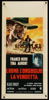 6k082 PRIDE & VENGEANCE Italian locandina '68 Casaro art of Franco Nero as Django!