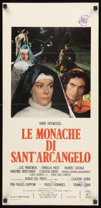 6k092 SISTERS OF SATAN Italian locandina '73 super close up image of nun Anne Heywood, true story!