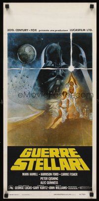 6k095 STAR WARS Italian locandina R80s George Lucas classic sci-fi epic, great art by Tom Jung!