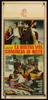 6k097 SUBTERRANEANS Italian locandina '60 from Kerouac novel, sexy Leslie Caron & George Peppard!