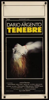6k100 TENEBRE Italian locandina '82 Dario Argento giallo, wild artwork of sexy corpse!