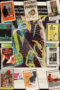 6m004 LOT OF 93 FOLDED ONE-SHEETS '50 - '72 Twisted Nerve, Plague of the Zombies & more!