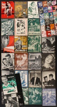 6m017 LOT OF 51 DANISH PROGRAMS FROM NON-U.S. MOVIES '30s-60s lots of different images!
