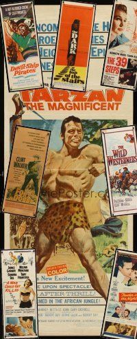 6m037 LOT OF 31 FORMERLY FOLDED INSERTS '54 - '67 Tarzan the Magnificent & many more!