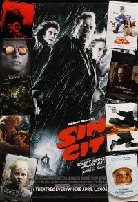6m046 LOT OF 47 UNFOLDED DOUBLE-SIDED ONE-SHEETS '94 - '08 Sin City, Lord of the Rings & more!