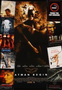 6m051 LOT OF 38 UNFOLDED ONE-SHEETS '91 - '07 Batman Begins, Corpse Bride, Saw II & more!