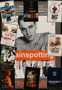 6m063 LOT OF 17 UNFOLDED AND FORMERLY FOLDED ONE-SHEETS '78 - '03 Trainspotting, Twilight Zone