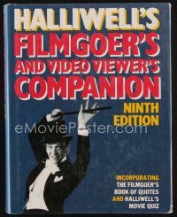 6m190 HALLIWELL'S FILMGOER'S AND VIDEO VIEWER'S COMPANION 9th edition hardcover book '88 cool!
