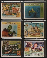 6m031 LOT OF 20 COLOR REPROS OF HORROR/SCI-FI LOBBYCARD STILLS '90s Creature, Mole People & more!