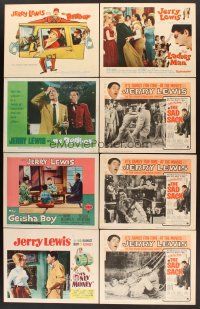 6m013 LOT OF 8 JERRY LEWIS LOBBY CARDS '58 - '66 Bellboy, Geisha Boy, Sad Sack & more!