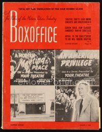 6m076 BOX OFFICE exhibitor magazine August 7, 1948 2 pages each for A&C Meet Frankenstein & Rope!