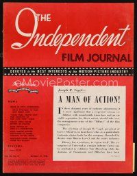 6m072 INDEPENDENT FILM JOURNAL exhibitor magazine October 27, 1956 7th Cavalry, Iron Petticoat!