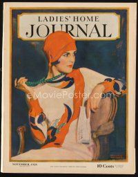 6m166 LADIES' HOME JOURNAL magazine November 1928 wondewrful artwork by Hayden!