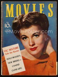 6m112 MODERN MOVIES magazine April 1942 portrait of Joan Fontaine, New Bride Candid Close-Ups!
