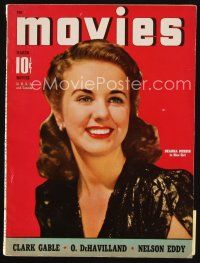 6m108 MODERN MOVIES magazine March 1941 portrait of pretty Deanna Durbin starring in Nice Girl!