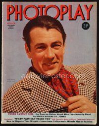 6m136 PHOTOPLAY magazine October 1939 great smiling portrait of Gary Cooper by Paul Hesse!
