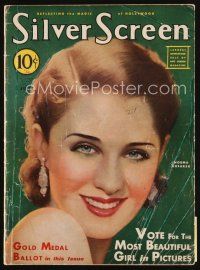 6m090 SILVER SCREEN magazine June 1932 art of pretty Norma Shearer by John Rolston Clarke!