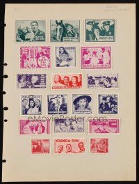 6m022 LOT OF 19 STAMPS FROM 1939 MOVIES '39 Gunga Din, Wuthering Heights & Many more!