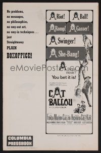 6m365 CAT BALLOU pressbook '65 classic sexy cowgirl Jane Fonda, Lee Marvin, great images!
