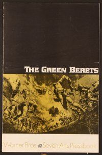 6m377 GREEN BERETS pressbook '68 John Wayne, David Janssen, Jim Hutton, cool Vietnam War art!