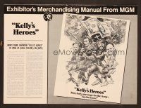 6m392 KELLY'S HEROES pressbook '70 Clint Eastwood, Savalas, Rickles, Sutherland, Jack Davis art!