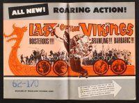 6m395 LAST OF THE VIKINGS pressbook '62 L'ultimo dei Vikinghi, Cameron Mitchell, Edmund Purdom