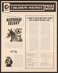 6m407 NATIONAL VELVET pressbook R71 horse racing classic starring Mickey Rooney & Elizabeth Taylor!