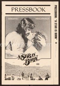 6m442 STAR IS BORN pressbook '77 Kris Kristofferson, Barbra Streisand, rock 'n' roll concert image!