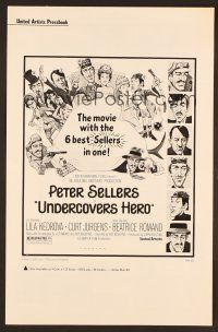 6m466 UNDERCOVERS HERO pressbook '75 Peter Sellers & the most WANTED women in France!
