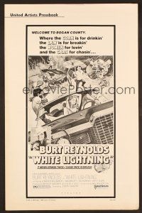 6m472 WHITE LIGHTNING pressbook '73 moonshine bootlegger Burt Reynolds, Diana Ladd, Bilingsley!