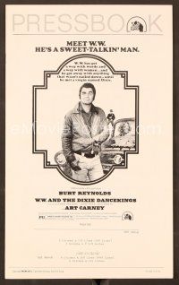 6m467 W.W. & THE DIXIE DANCEKINGS pressbook '75 Burt Reynolds as '50s country hoodlum!