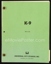 6m322 K-9 script May 6, 1987, screenplay by Scott B. Meyers & Steven Jay Siegel!