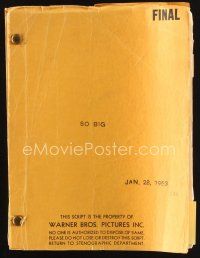 6m336 SO BIG final draft script January 28, 1953, screenplay by John Twist!