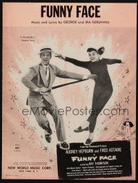 6m272 FUNNY FACE sheet music '57 full-length Audrey Hepburn & Fred Astaire, the title song!