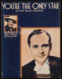 6m303 YOU'RE THE ONLY STAR sheet music '56 great image of Gene Autry & conductor Enoch Light!