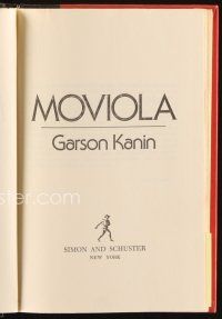 6m197 MOVIOLA first edition hardcover book '75 Garson Kanin true stories about top Hollywood stars!