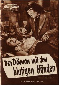6m213 BLOOD OF THE VAMPIRE German program '58 Donald Wolfit, Victor Maddern, different images!