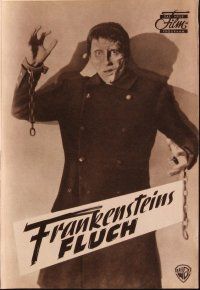 6m216 CURSE OF FRANKENSTEIN German program '57 Peter Cushing, monster Christopher Lee, different!
