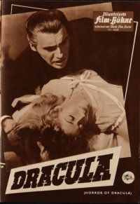 6m232 HORROR OF DRACULA German program '58 different images of Cushing & vampire Christopher Lee!