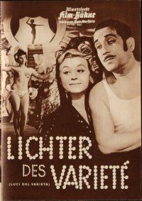6m259 VARIETY LIGHTS German program '59 early Federico Fellini, Luci del Varieta, vaudeville!