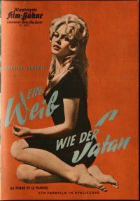 6m262 WOMAN LIKE SATAN German program '59 La Femme et le Pantin, sexy Brigitte Bardot, different!