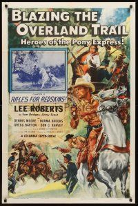 6p102 BLAZING THE OVERLAND TRAIL chapter 6 1sh '56 Heroes of the Pony Express, Rifles For Redskins!
