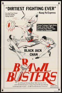 6p122 BRAWL BUSTERS 1sh '81 Sadae Tong Ui-Moon, martial arts kung fu, those turkeys fight dirty!