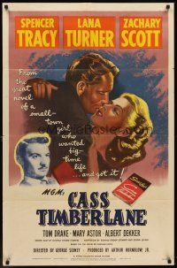 6p150 CASS TIMBERLANE 1sh '48 Spencer Tracy proposes to much younger beautiful Lana Turner!