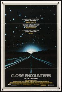 6p180 CLOSE ENCOUNTERS OF THE THIRD KIND 1sh '77 Spielberg's sci-fi classic!