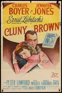 6p184 CLUNY BROWN 1sh '46 Charles Boyer, Jennifer Jones, Lawford, directed by Ernst Lubitsch!