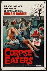6p198 CORPSE EATERS 1sh '74 the dead come back with an unnatural hunger for human bodies!