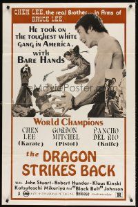 6p265 DRAGON STRIKES BACK 1sh '76 Mario Caiano's Il mio nome e Shanghai Joe, martial arts!