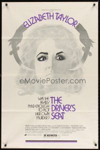 6p268 DRIVER'S SEAT 1sh '74 cool artwork of Elizabeth Taylor by Brand!