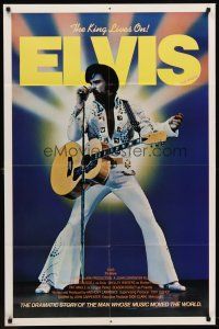 6p287 ELVIS 1sh '79 Kurt Russell as Presley, directed by John Carpenter, rock & roll!